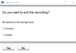 End Recording dialog box